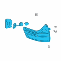 OEM Toyota Sienna Tail Lamp Assembly Diagram - 81550-08050