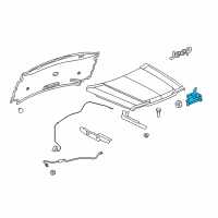 OEM Dodge Hood Latch Diagram - 4589826AA