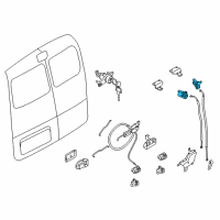 OEM 2017 Nissan NV200 Back Door Lock Assembly, Upper Right Diagram - 90502-3LM0D