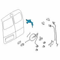 OEM 2017 Nissan NV200 Cylinder Set-Back Door Lock Diagram - K0600-3LM2D