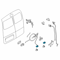 OEM 2016 Nissan NV200 Back Door Lock Assembly Diagram - 90522-9SF0A