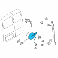 OEM Nissan NV200 Back Door Lock Actuator Diagram - 90504-3LM5D