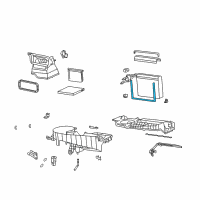 OEM 2004 Pontiac Vibe Core, A/C Evaporator Diagram - 88972870