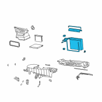 OEM 2005 Pontiac Vibe Evaporator, A/C Diagram - 88970280