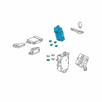OEM Acura Box Assembly, Driver Fuse Diagram - 38200-TL2-A01