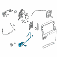 OEM Honda Odyssey Latch Assembly, Left Front Slide Door Diagram - 72655-TK8-A01