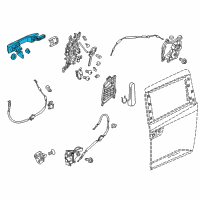 OEM 2011 Honda Odyssey Handle Assembly, Passenger Side Diagram - 72640-TK8-A02