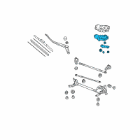 OEM 2008 Honda Accord Mtr Complete, Front Wiper Diagram - 76505-TE0-A02