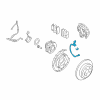 OEM 2007 Hyundai Veracruz Hose-Brake Rear, LH Diagram - 58737-3J000