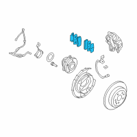 OEM 2011 Hyundai Veracruz Rear Disc Brake Pad Kit Diagram - 58302-3JA51