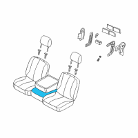 OEM 2008 Dodge Ram 3500 Front Seat Center Cushion Diagram - 1FF021D5AA