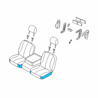 OEM 2005 Dodge Ram 1500 Pad-Front Seat Cushion Diagram - 5127751AC