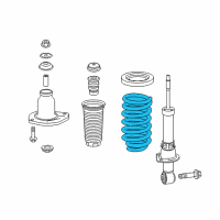 OEM 2021 Honda Pilot Spring, Rear Diagram - 52441-TG7-A01