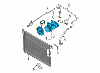 OEM Nissan Frontier COMPRESSOR ASSY-COOLER Diagram - 92600-9BV0A