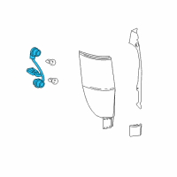 OEM GMC Harness Asm, Rear Lamp Wiring (Includes Bulb Sockets) Diagram - 12335691