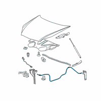 OEM 2008 Pontiac Grand Prix Release Cable Diagram - 10311086