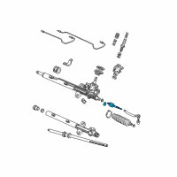 OEM 2012 Honda Ridgeline End Set, Rack Diagram - 53010-SJC-A01