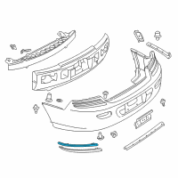 OEM 2001 Dodge Stratus Bumper Reflector Diagram - MR416991