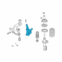 OEM 2003 Hyundai Elantra Knuckle-Front Axle, RH Diagram - 51716-2D110