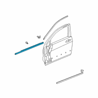 OEM 2007 Honda Accord Molding Assy., L. FR. Door Diagram - 72450-SDA-A02