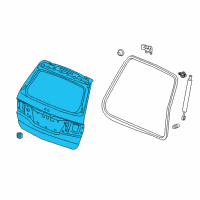 OEM 2005 Honda Odyssey Tailgate (DOT) Diagram - 68100-SHJ-A50ZZ