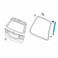 OEM 2005 Honda Odyssey Stay Assembly, Tailgate Open Diagram - 74820-SHJ-A01