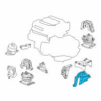 OEM 2014 Honda Accord Mounting Rub Assy, Trns Diagram - 50870-T2G-A03