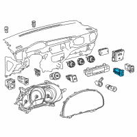 OEM 2015 Toyota RAV4 Seat Heat Switch Diagram - 84751-0R022