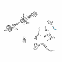 OEM 2011 Infiniti G25 Power Steering Suction Hose Assembly Diagram - 49717-JK02B