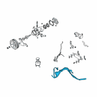 OEM Infiniti G37 Power Steering Hose & Tube Set Diagram - 49710-JK62E