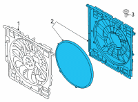 OEM BMW X5 FAN COWL WITH ACOUSTIC RING Diagram - 17-42-5-A57-751