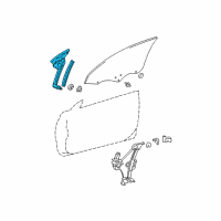 OEM Toyota Solara Glass Run Diagram - 67503-06010