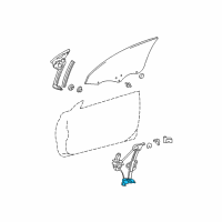 OEM 2002 Toyota Solara Window Regulator Diagram - 69802-06020