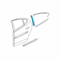 OEM Pontiac Applique Asm-Rear Side Door Window Frame Front Diagram - 15272733
