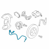 OEM Pontiac Torrent Front Speed Sensor Diagram - 19299535