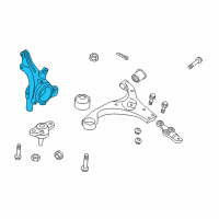 OEM Kia Forte Koup Front Axle Knuckle Right Diagram - 517161M100