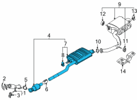 OEM Kia Muffler Complete-Cen Diagram - 28600R5360