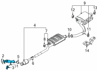 OEM Kia Sorento Muffler Assy-Front Diagram - 28610R5300