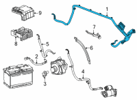 OEM 2021 Chevrolet Silverado 2500 HD Positive Cable Diagram - 84655045