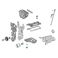 OEM 2020 Toyota Camry Lower Oil Pan Drain Plug Diagram - 90341-A0007