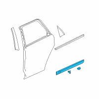 OEM 2013 Chevrolet Captiva Sport Side Molding Diagram - 96848786