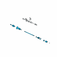 OEM 2002 Acura MDX Driveshaft Assembly, Driver Side Diagram - 44306-S3V-A52