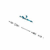 OEM Shaft Assembly, Half Diagram - 44500-S0X-A00