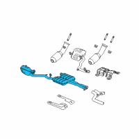 OEM 2015 Dodge Challenger Exhaust Muffler And Resonator Diagram - 68058776AD