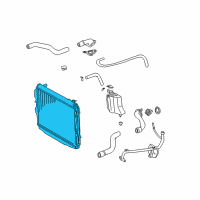 OEM 2004 Toyota Tundra Radiator Assembly Diagram - 16410-AZ057