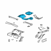 OEM 2014 Chevrolet Camaro Rear Floor Pan Diagram - 22782450