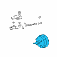 OEM 1989 Dodge B150 Booster Brake 250MM Diagram - 4485124