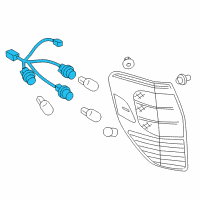 OEM 2006 Toyota RAV4 Socket & Wire Diagram - 81555-42100