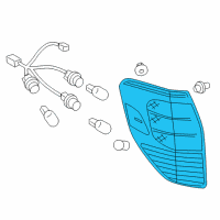 OEM 2007 Toyota RAV4 Lens & Housing Diagram - 81561-42100