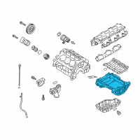 OEM 2010 Hyundai Genesis Coupe Pan Assembly-Engine Oil, Upper Diagram - 21520-3C700